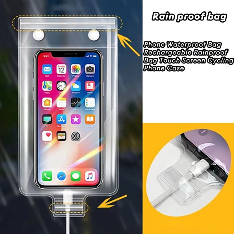 Túi chống nước Túi sạc điện thoại Màn hình cảm ứng Ốp điện thoại Dùng cho xe đạp Túi chống mưa