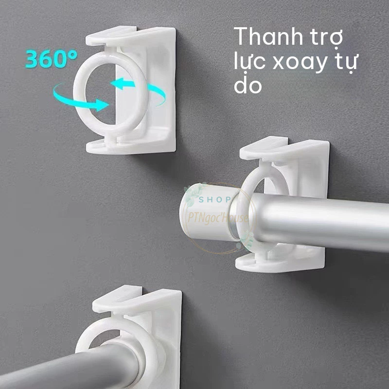 Set 2 Giá Đỡ Thanh Treo Rèm Cửa Không Cần Đục Lỗ Đa Năng - HÀNG CÓ SẴN