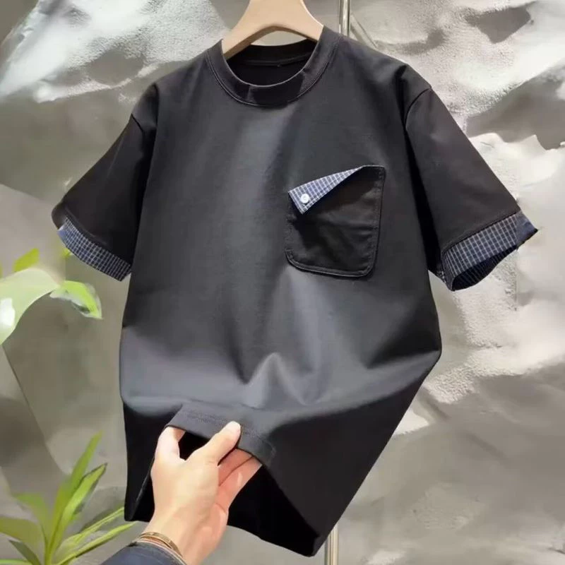 Áo thun ngắn tay mới Hàn Quốc thường ngày hàng đầu mùa hè hợp thời trang phù hợp