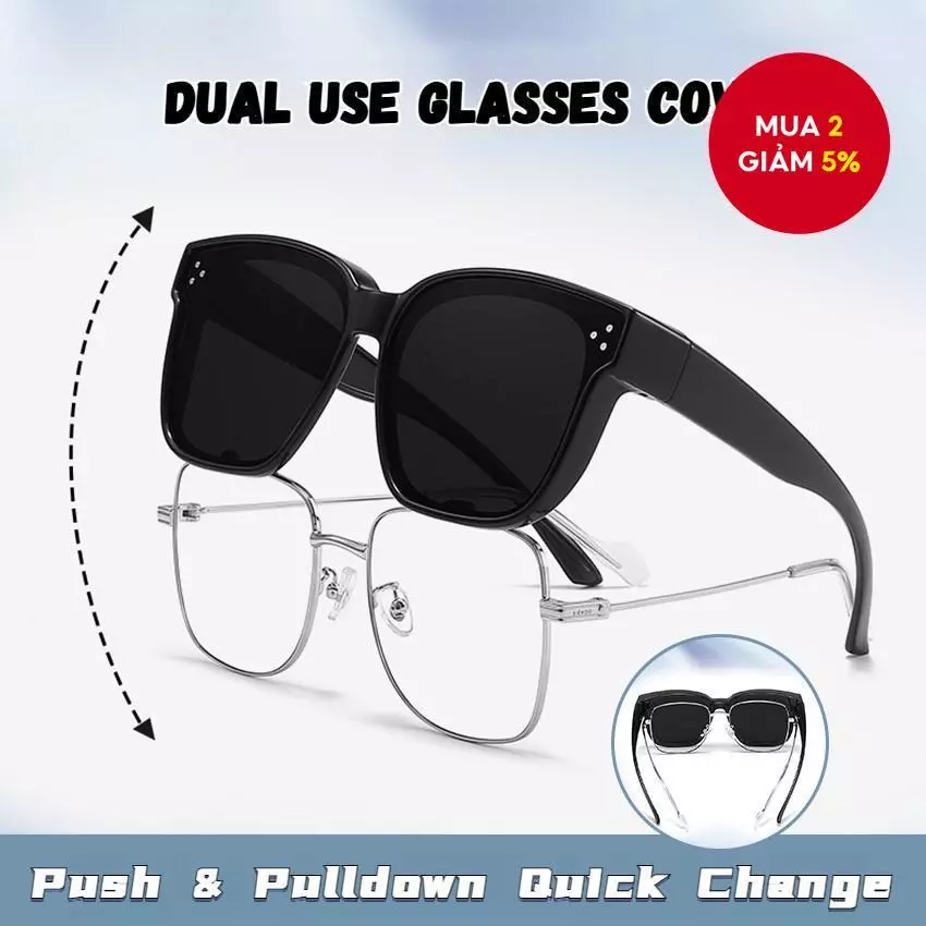 Kính Râm Kẹp Unisex Chống Tia UV400, Chống Chói, Gọng Nhẹ, Thích Hợp Cho Lái Xe Ngoài Trời Mùa Hè.