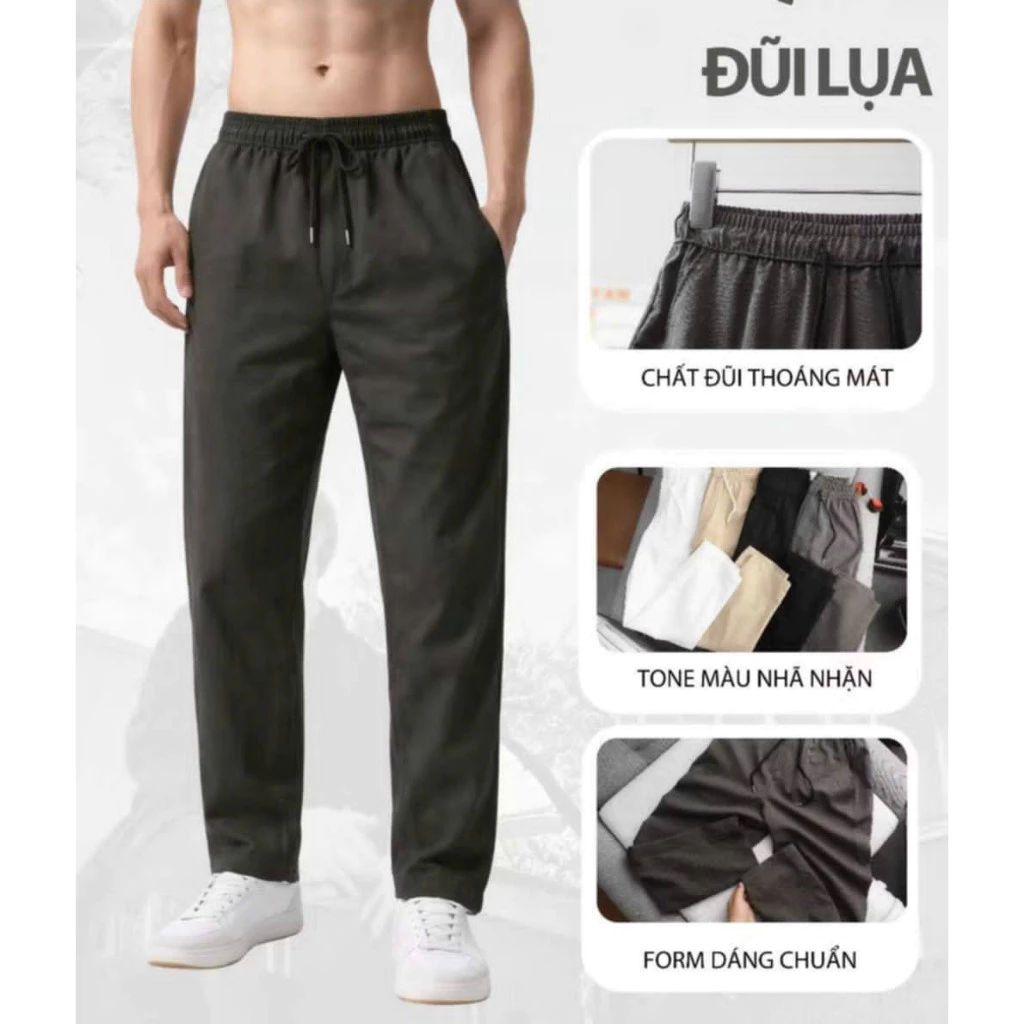 Quần ĐŨI Nam Nữ lưng chun.Quần Đũi Dài Nam Nữ Form Slimfit Kiểu Dáng Basic Dễ Mặc,Dễ Phối Đồ