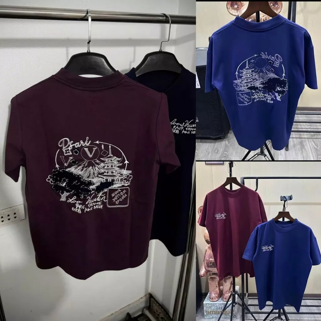 Áo Thun Hoạ Tiết THÊU Tháp Núi Cực Hot Siêu Đẹp Cao Cấp Co Dãn Thoáng Mát Nam Nữ Cổ Tròn Top Hottrend Boy Phố
