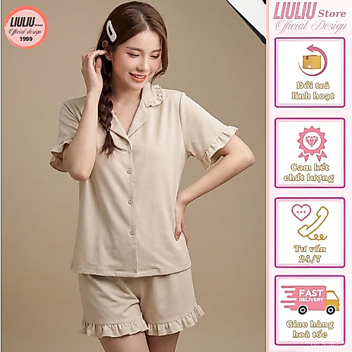 🌸 Bộ Lụa Xước Bèo Điệu Nữ Tính ✨ Đồ Ngủ / Mặc Nhà Cao Cấp Mềm Mịn Sang Chảnh