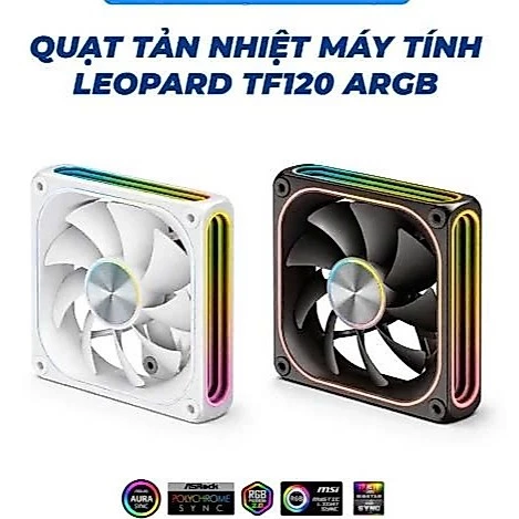 <FULL VAT> Fan Led Case ARGB - LEOPARD TF120 - Đen/Trắng - Hàng Chính Hãng BH 3 Tháng