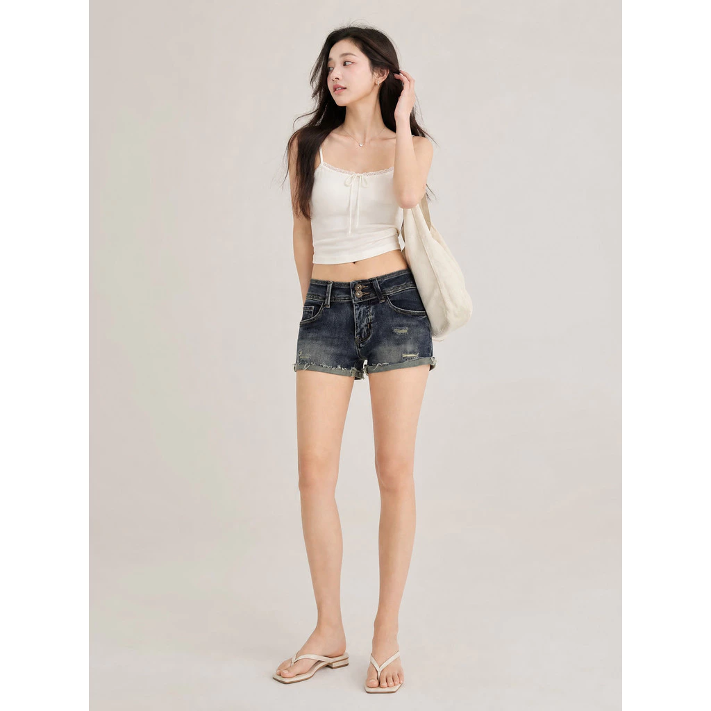 Quần short mới kiểu Mỹ thời thượng cạp cao size lớn