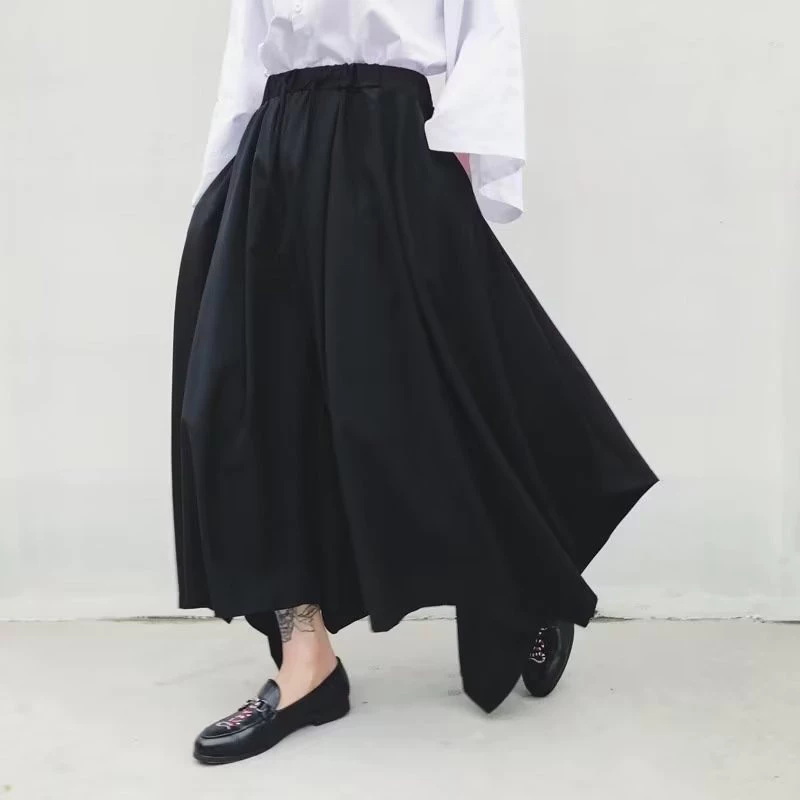 Punk Loose Big Đáy Quần Nam Cá Tính Thời Trang Phù Hợp Với Dây Kéo