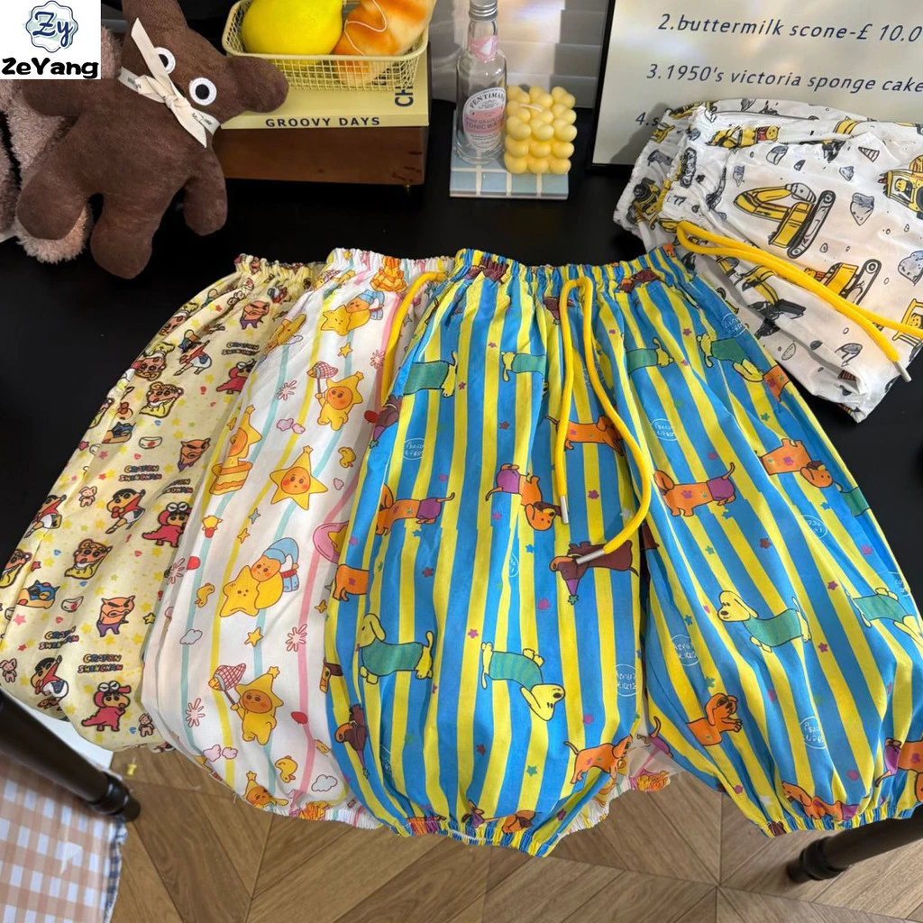 [ZY] 70-140 Hàng có sẵn Quần thường ngày cho trẻ em Quần chống muỗi in đầy đủ Quần legging thời trang cho bé dài phù hợp áo trẻ em thời trang Vận chuyển nhanh