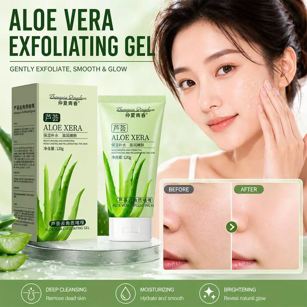 Gel Tẩy Tế Bào Chết Lô Hội 120g Làm Sạch Sâu Tẩy Tế Bào Chết Nhẹ Nhàng Chiết Xuất Nha Đam