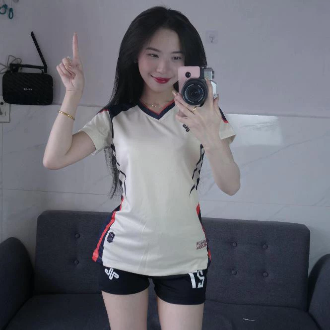 Bộ Quần Áo Bóng Chuyền Nam/Nữ LONGZH BE ,Đồ Bóng Chuyền Áo Thể Thao Chất Vải Mè Co Giãn , Có in