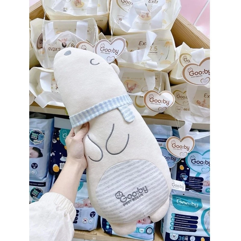 🐻 Gối Ôm Hàn Quốc Gooby Hình thú Chính Hãng - Dài 60cm (Voucher Extra, Freeship)