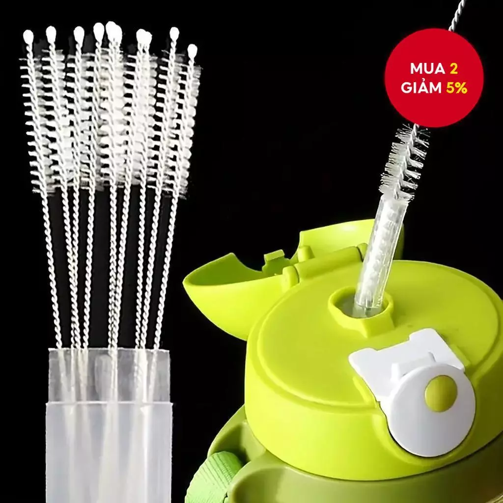 Bàn chải dài 31cm, làm sạch tận cuối ống hút, lông hick, uốn cong, dùng rửa ống thông thường.