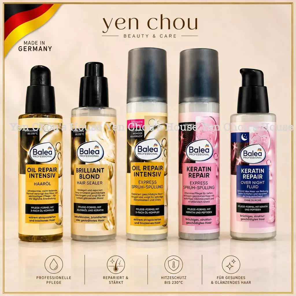 [ HÀNG NỘI ĐỊA ĐỨC ] Dưỡng tóc Balea - Combo kết hợp dưỡng tóc chuyên sâu