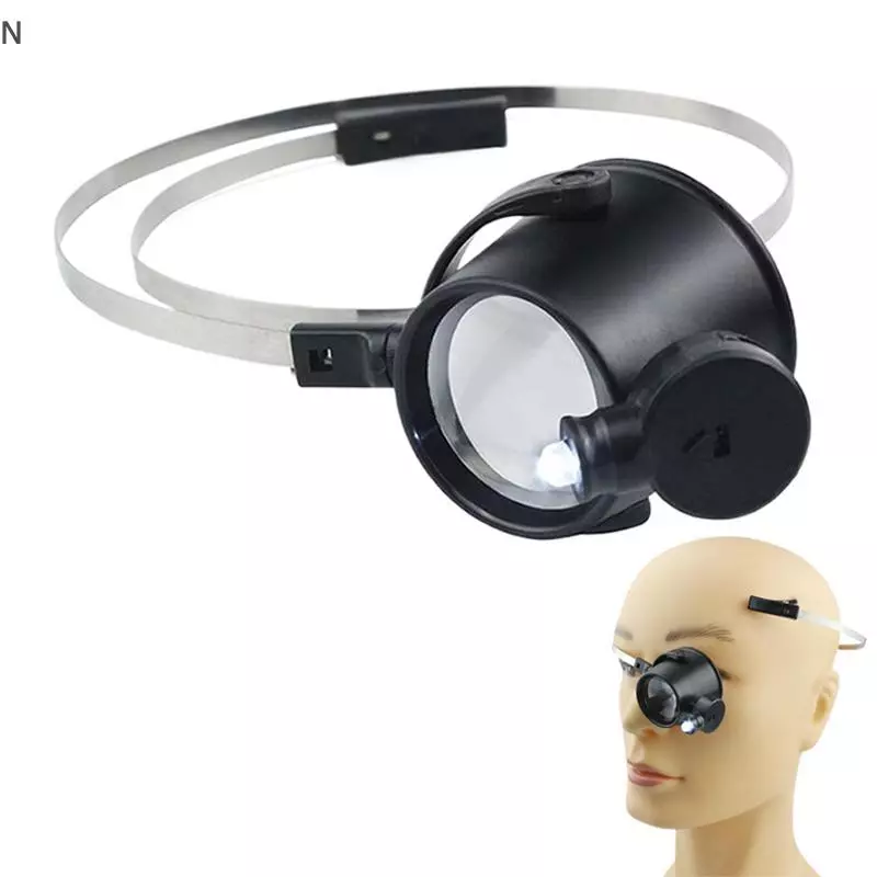 NS Đầu Gắn 15X Sửa Chữa Kính lúp Với Đèn LED Có Thể Điều Chỉnh Sửa Chữa Đồng Hồ Trang Sức Dụng Cụ Kính lúp Đồng Hồ Dụng Cụ Phụ Kiện NS