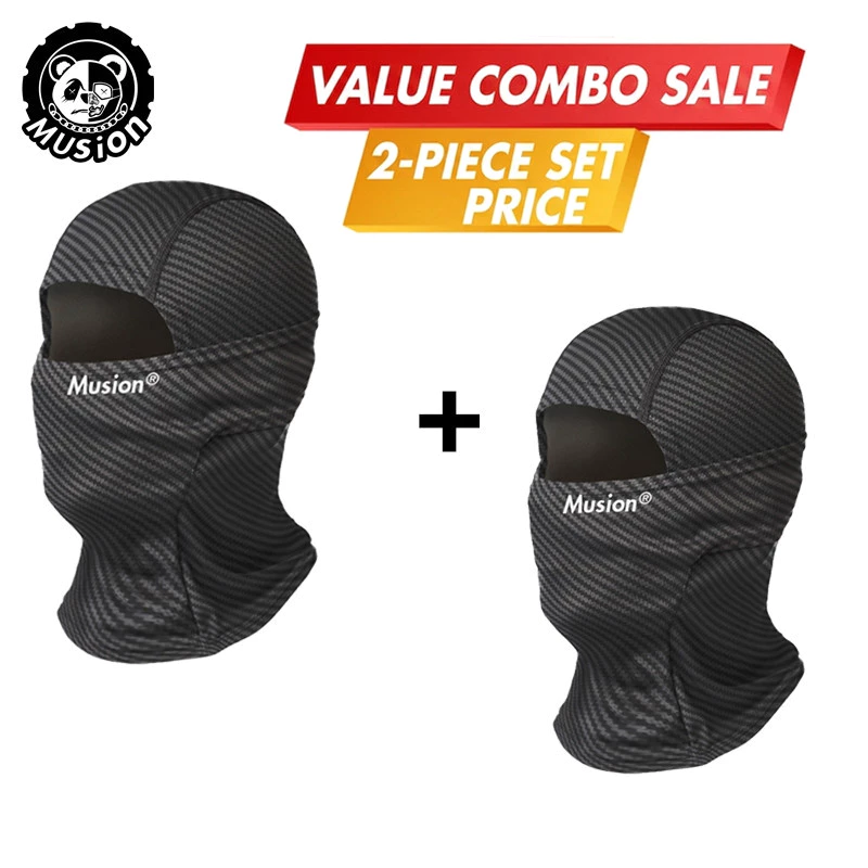 Musion [SET SALE] Mũ đội đầu toàn mặt bằng lụa băng xe máy Mặt nạ Balaclava mới Chống tia cực tím nạ toàn mặt ngoài trời còn hàng
