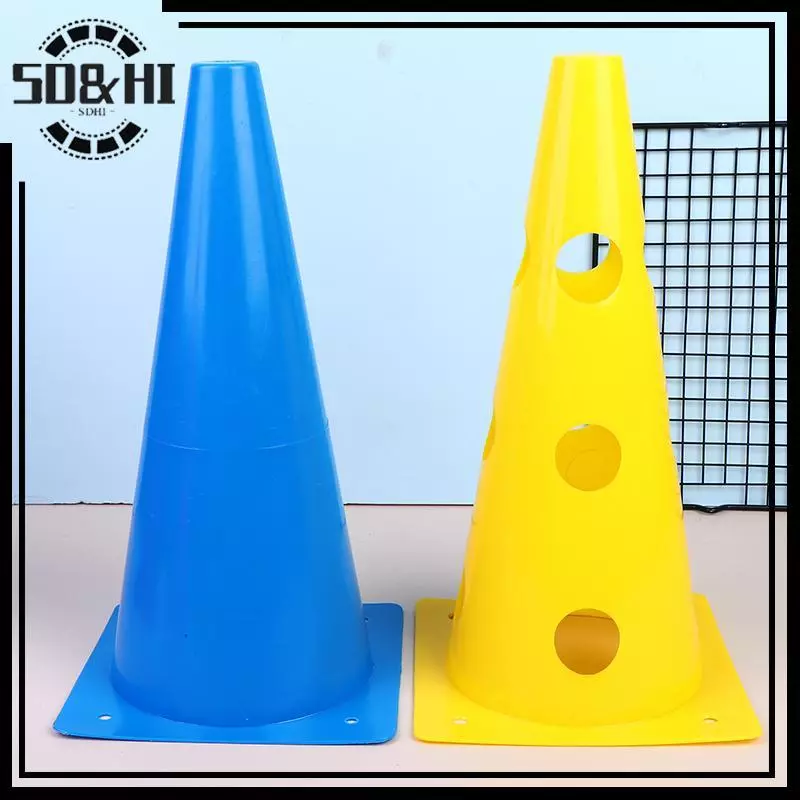 [SD & HI] 5 Cái 32CM Barrier Football Road Flat Training Cone Perforated Sign Obstacle Road Cones Thiết bị tập bóng rổ bóng đá (vn)