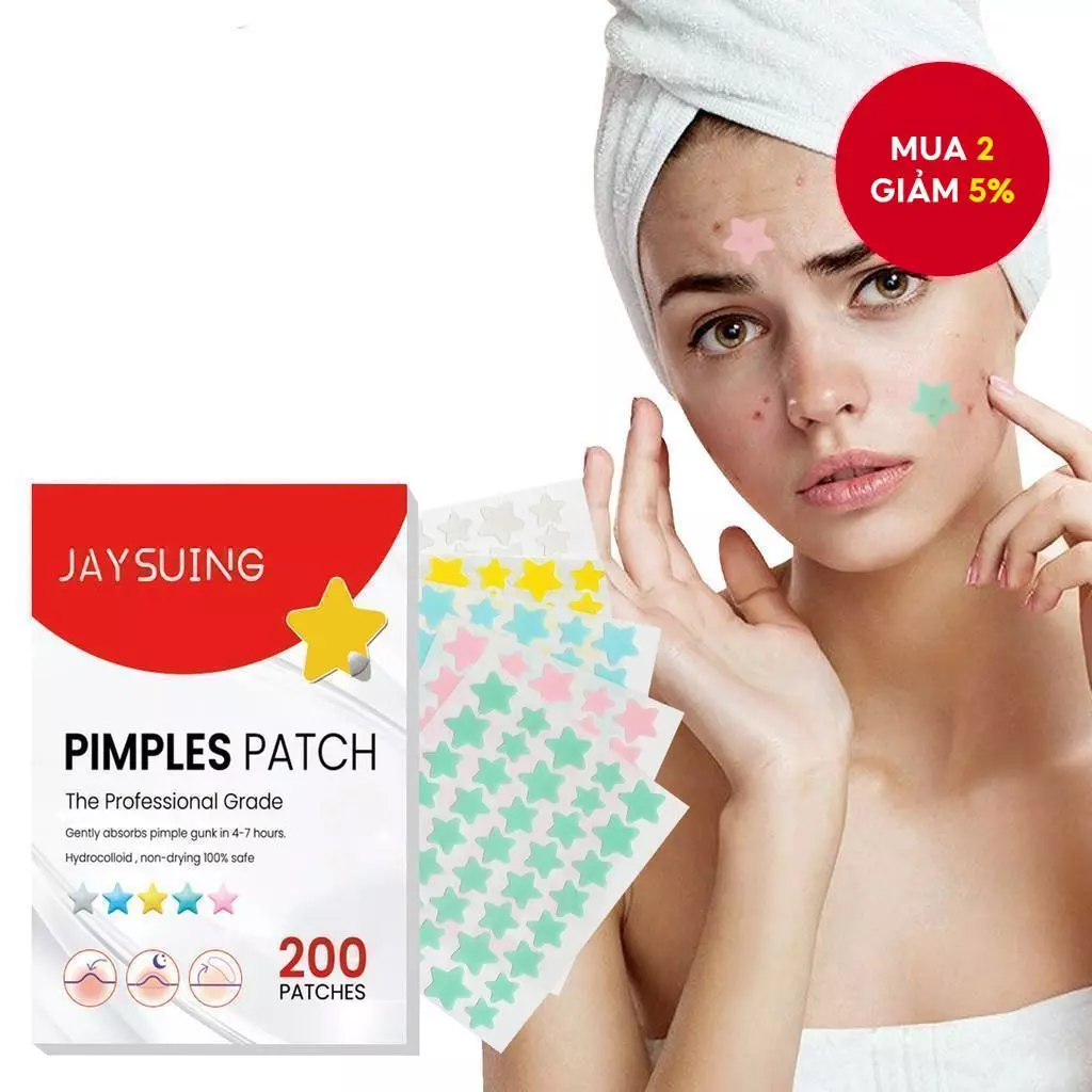 Miếng Dán Trị Mụn Hydrocolloid Hình Ngôi Sao Dễ Thương, 3 Kích Cỡ, Tinh Dầu Tràm Trà, 200 Miếng 10mm 12mm 14mm, Kiểu Dáng Thời Trang, Có Thể Dùng Làm Quà Tặng..