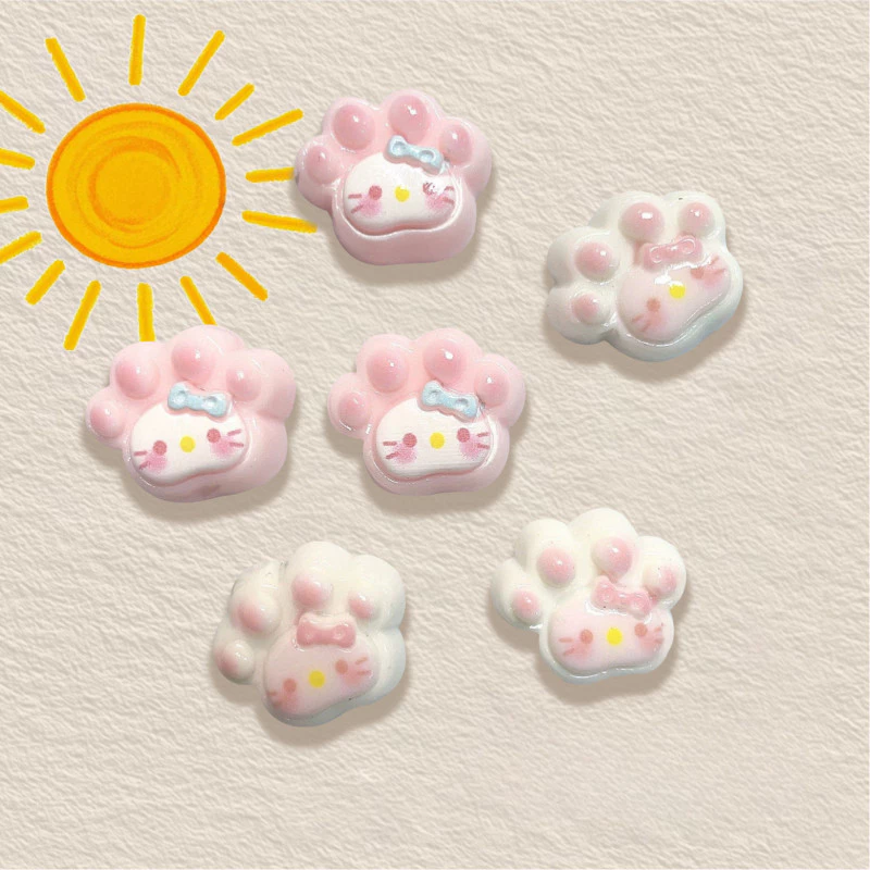 Phụ kiện DIY, cốc nước cho trường hợp điện thoại Kem Glue trang trí Cartoon ktCat Claw Series Charm Patch
