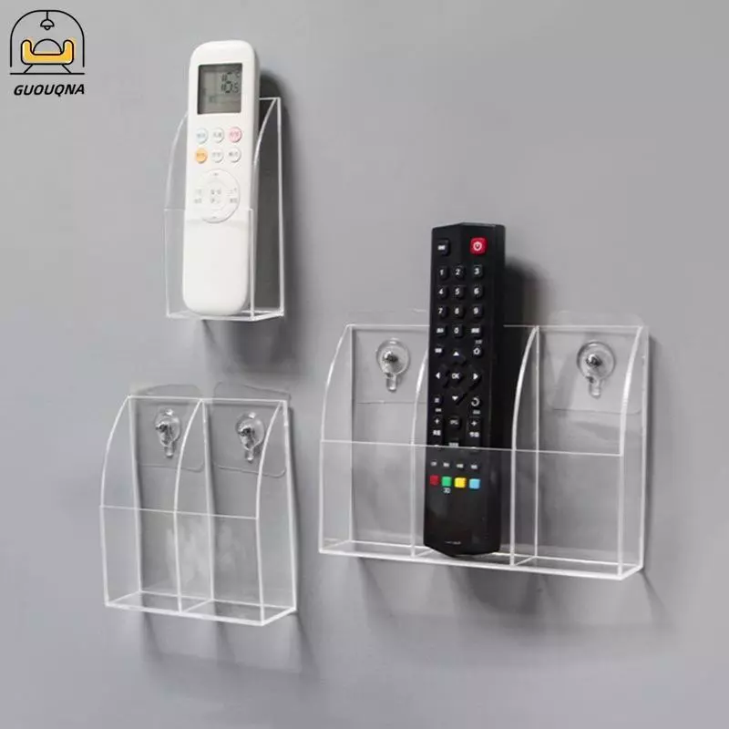GUOUQNA Acrylic Điều Khiển Từ Xa Giá Đỡ Treo Tường Điều Khiển Hộp Bảo Quản Điều Hòa Không Khí Từ Xa Tổ Chức