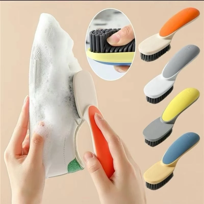 ComBo 6 Bàn Chải Chà Giày Mini Đa Năng Tay Cầm Dài Nhiều Màu- Chà Giày Dép, Quần Áo Tiện Dụng