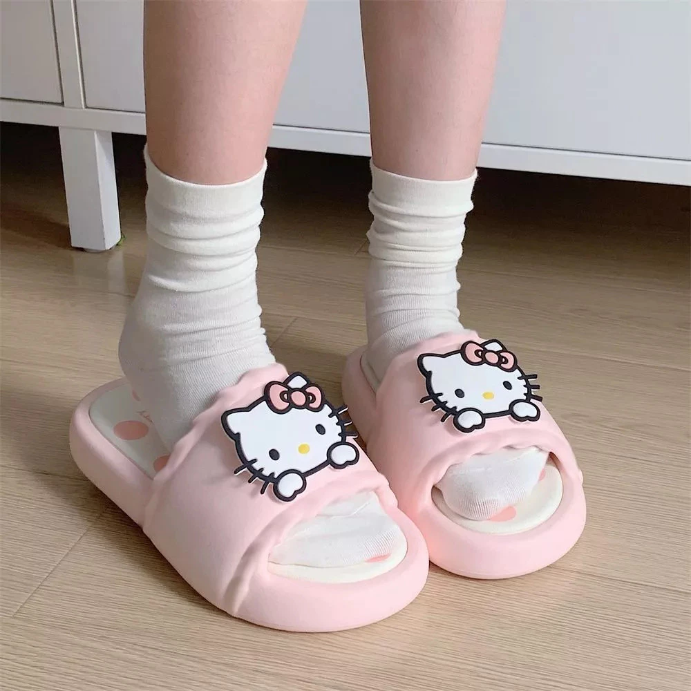 Dép Đi Trong Nhà Hello Kitty Dễ Thương, Dép Nữ Đi Học Đi Chơi Chất Liệu EVA Êm Chân Chống Trượt