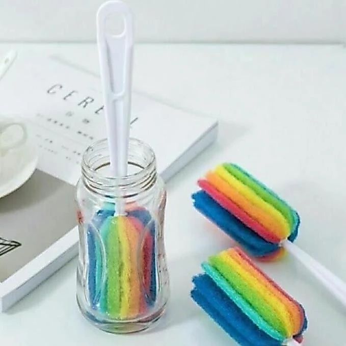 Cây cọ rửa ly cốc - đa năng, tiện dụng - Cây cọ cốc 7 màu