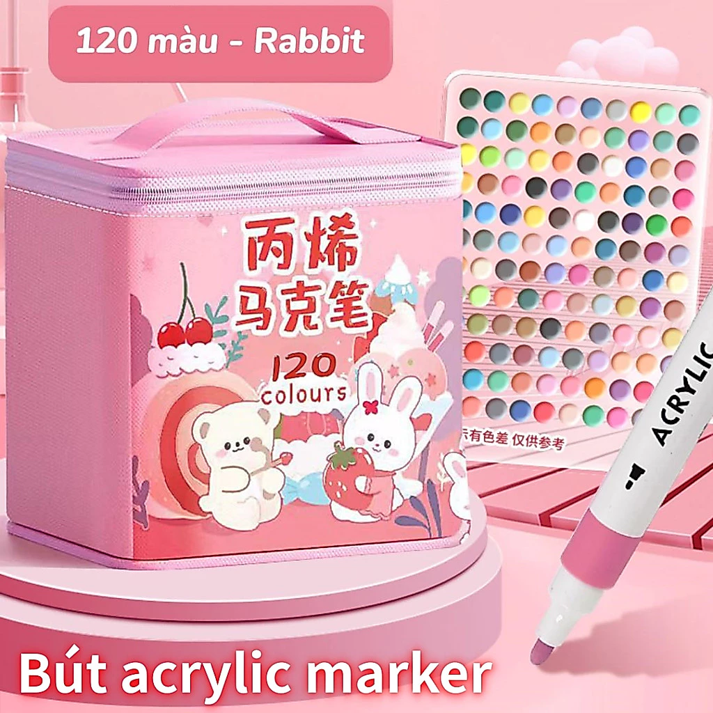 Bút acrylic marker, bút màu nước, có thể rửa sạch, chồng màu linh hoạt - bút mỹ thuật chuyên nghiệp