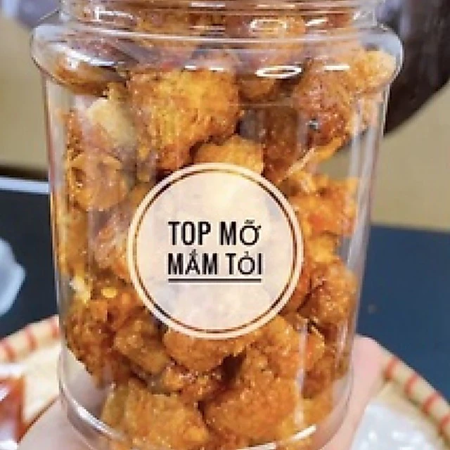 tốp mỡ dòn ngon vi mặn ngọt cay