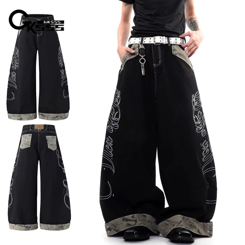 Quần jean nam GKSSS, phong cách cổ điển Mỹ, dạo phố hợp thời trang, cảm giác cao cấp, phong cách unisex
