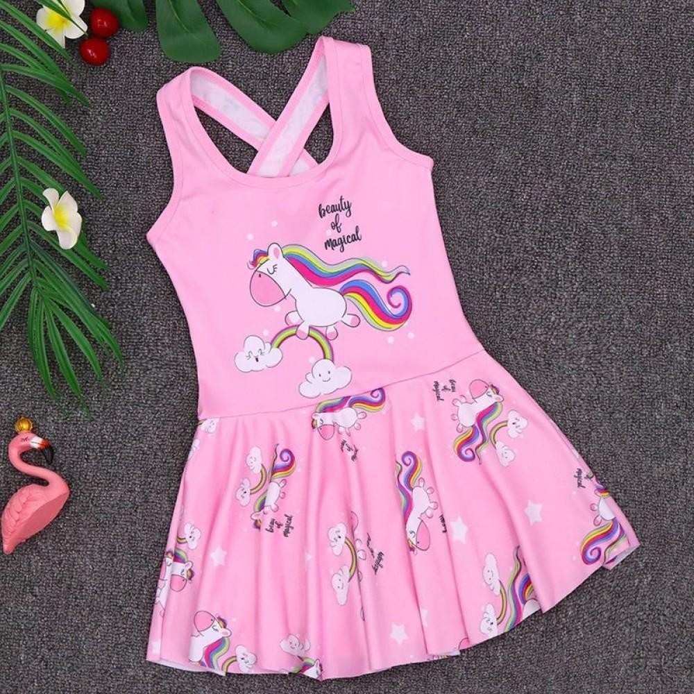 Đồ Bơi Bé Gái Liền Thân Váy Xòe Họa Tiết Công Chúa Kỳ Lân Có Quần Lót Trong Size 3-14 Tuổi ✨Luyoo24.vn✨