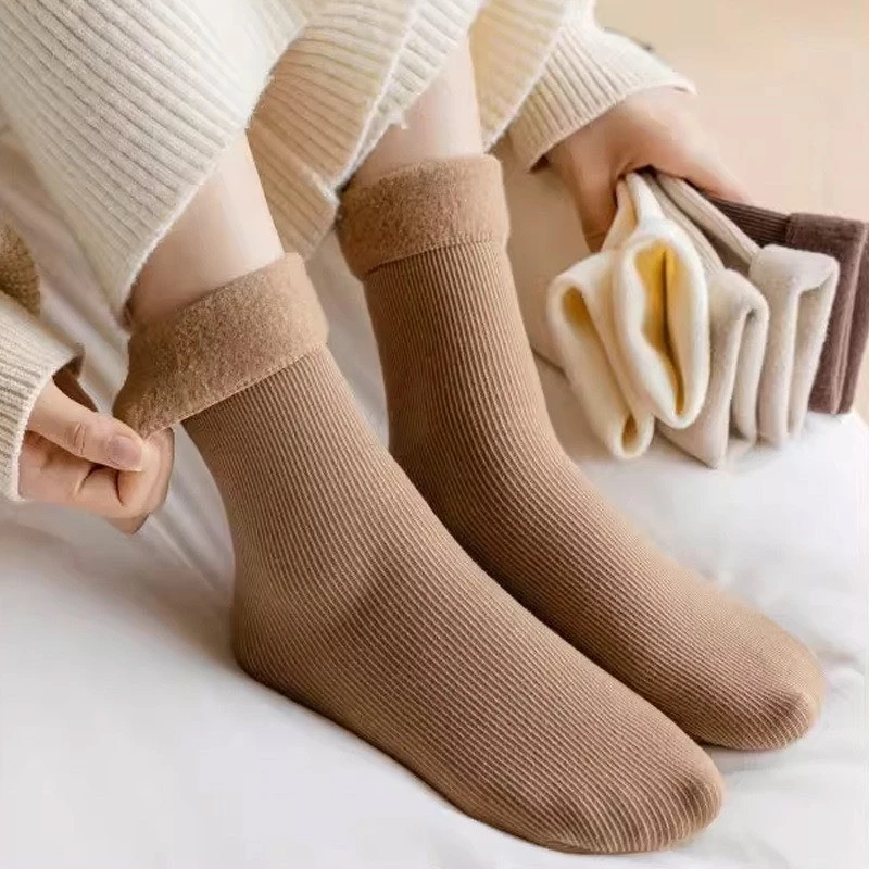 Vớ Nữ Sét 10 Đôi Tất Lót Lông Cổ Cao Sinh Nhiệt Chất Dày Cho Mùa Đông Siêu ấmTông Màu Pastel Trà Sữa [FREESHIP]