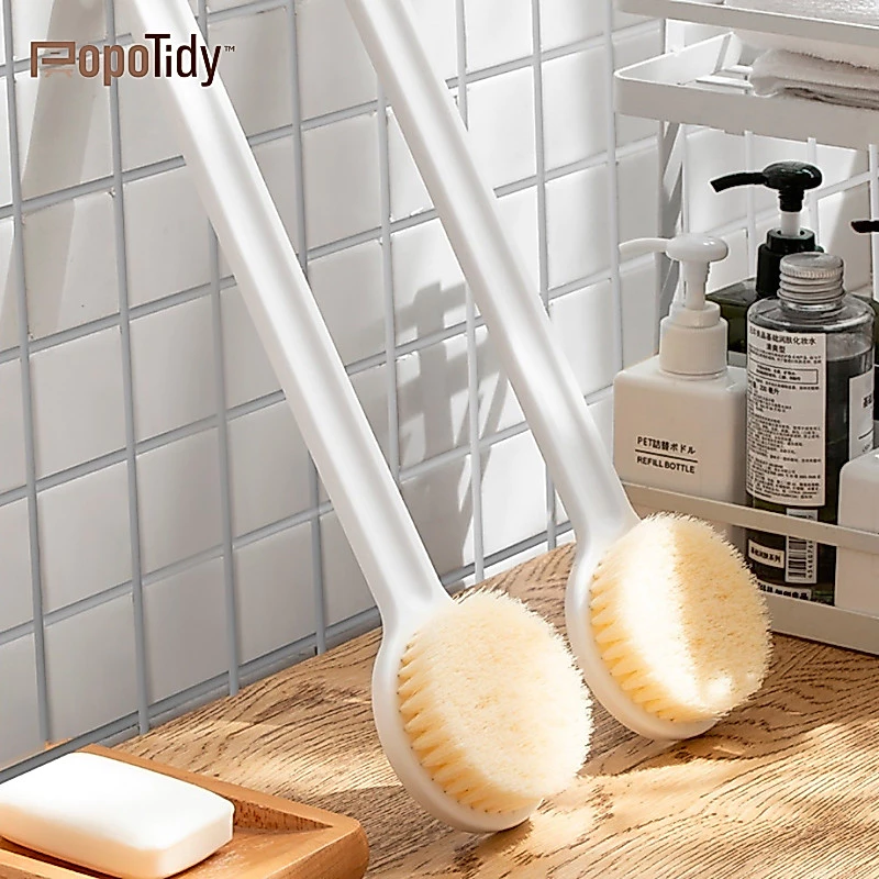Popotidy Bàn Chải Kì Lưng Tẩy Tế Bào Chết, Cây Chà Lưng Mềm Mịn Giúp Tẩy Da Chết, Massage Thư Giãn