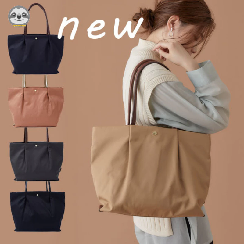 Phong cách Nhật Bản Phong cách Muji / Túi đeo vai có khóa kéo Boston sức chứa lớn / Túi Tote Nylon chống thấm nước lớn / Túi đựng du lịch nhẹ