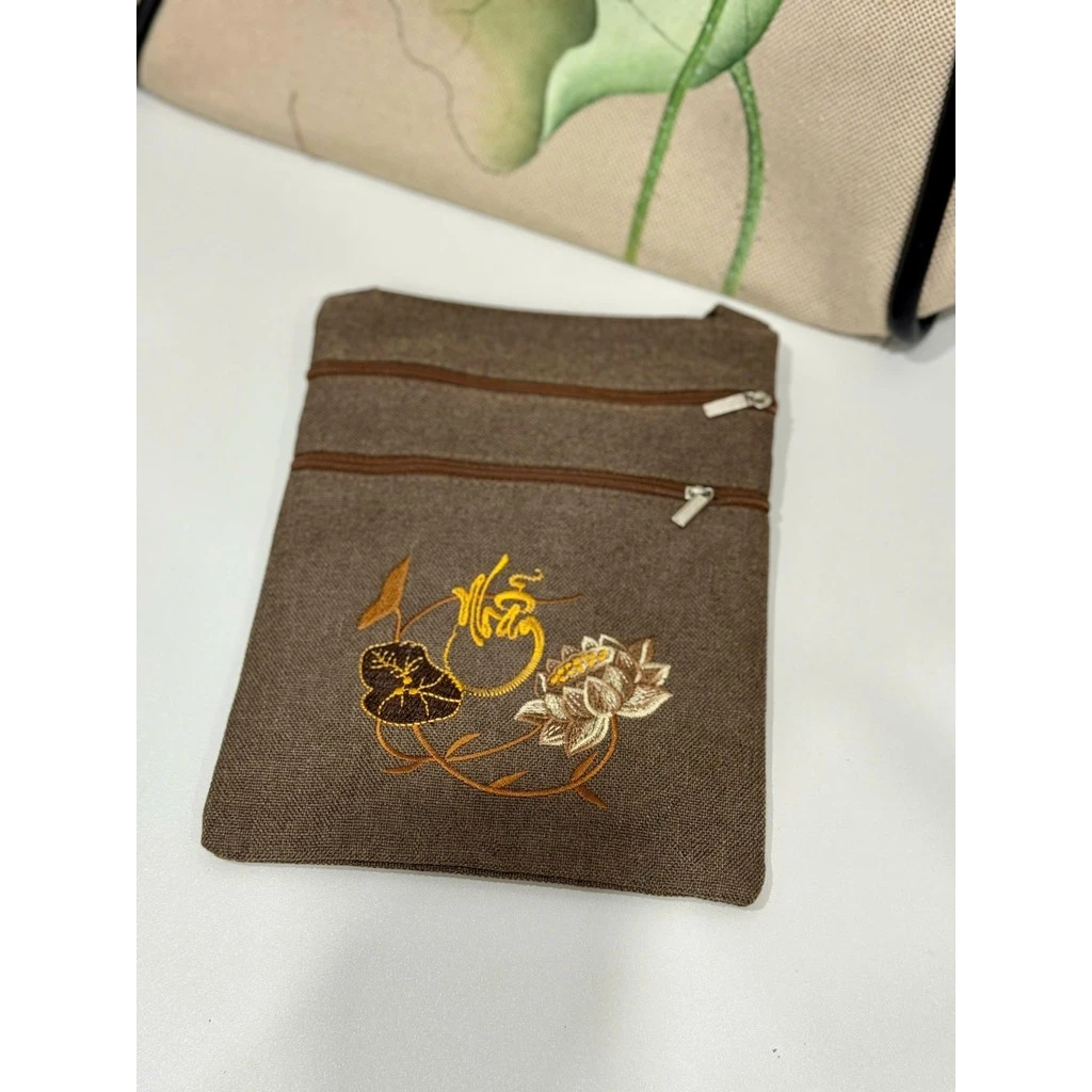 Túi đựng điện thoại lớn 3 ngăn - TĐT2 17x21cm