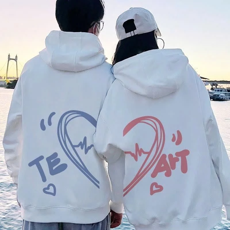 Áo Khoác Hoodie Nam Nữ  in Trái Tim TE ART chất vãi nỉ dầy dặn, hoodie có mữ to rộng 2 lớp [A292] Nữ Top Women Voi