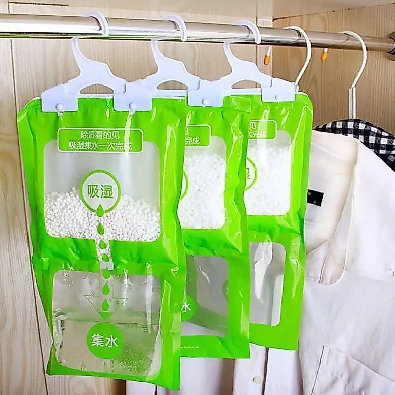 Túi Hút Ẩm Tủ Quần Áo, Tủ Giày 2 Ngăn Chống Ẩm Chống Mốc Có Móc Treo Đa Năng