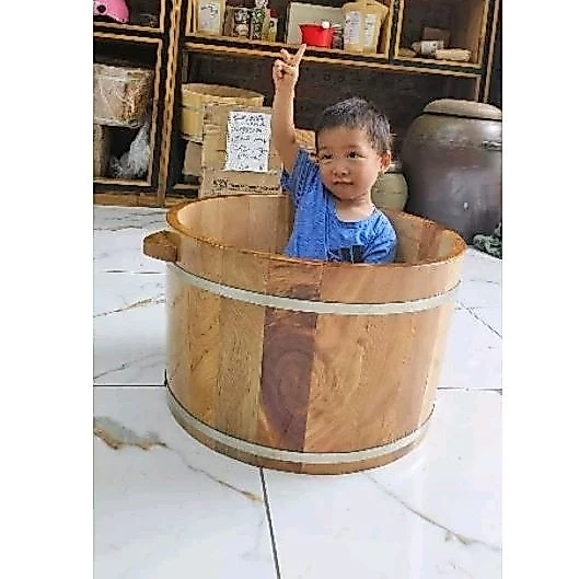 chậu ngâm mông gỗ pơ mu Lào Cai ⚡️KHÔNG THẤM MỐC⚡️chậu ngâm phụ khoa cao cấp,bảo hành 24 tháng