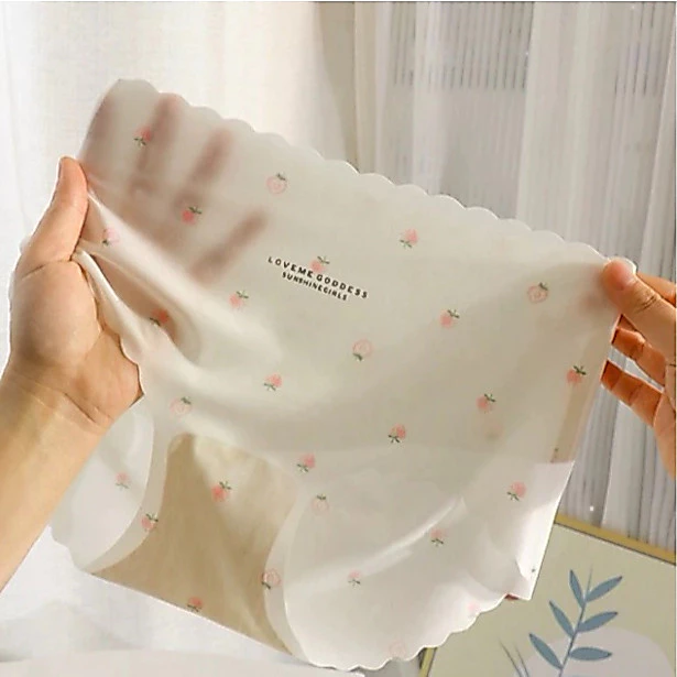 [Peinn] Sét 10 Quần Lót Nữ Su Thạch Tàng Hình Không Viền Mềm Mịn Họa Tiết DÂU TÂY Dễ thương, Lót Thông Hơi
