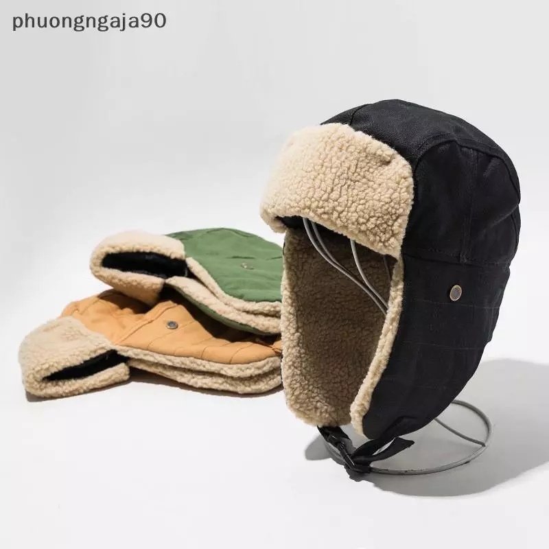 ER hat người đàn ông phụ nữ dày ấm áp Nga Windproof hat thời trang nam nữ mùa đông hat earflap Mũ trượt tuyết
