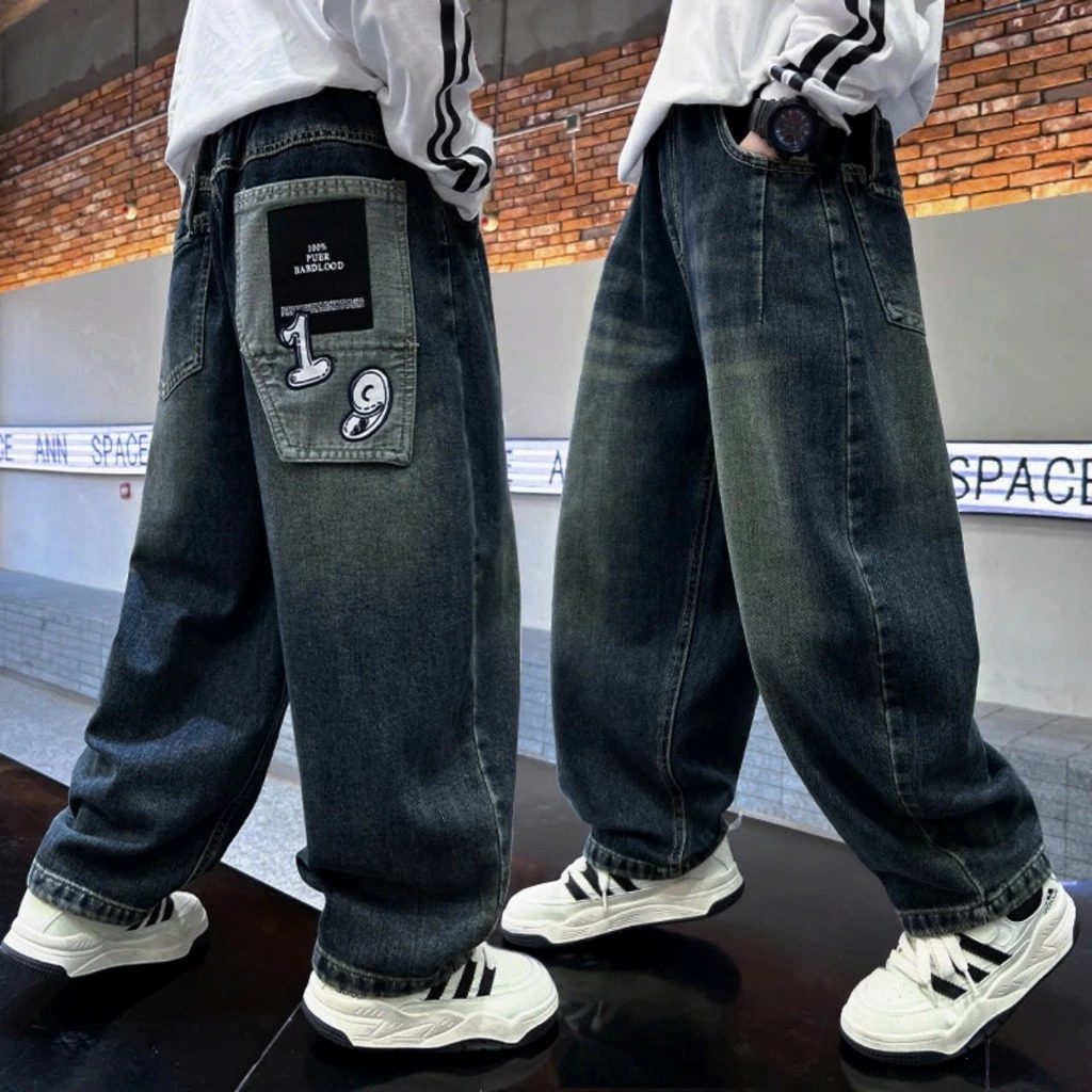 Quần Dài Bò Jean  dài Bé trai Chất Liệu Jean Mềm Mại-SHOPGIAYTUI