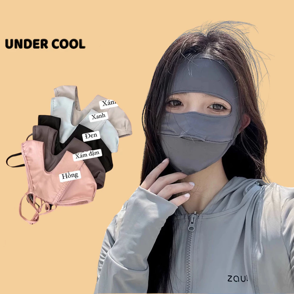 Khẩu Trang Chống Nắng Che Trán UNDERCOOL Chống Tia UV Thun Lạnh Nhiều Màu Ship Sài Gòn - Hà Nội - KT02[ngocanhngocanh98]
