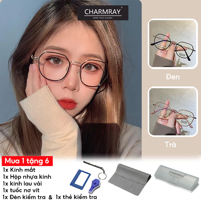 Kính mắt Charmray TR90 chống bức xạ dành cho nữ