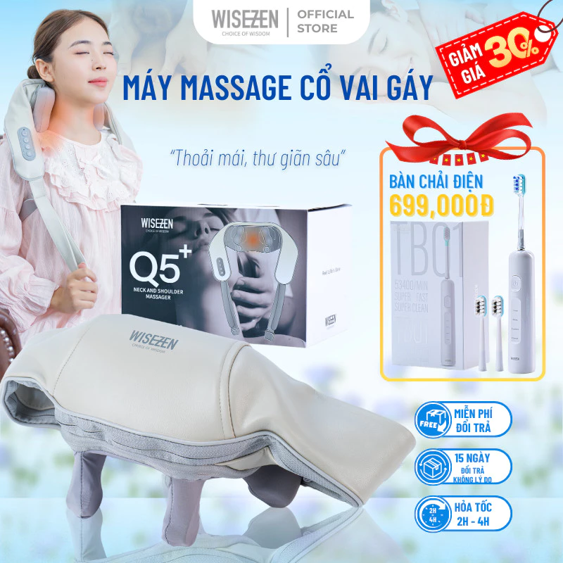 máy massage cổ vai gáy Wisezen 6D mặt đầu Mô Phỏng Kỹ Thuật Massage Số 8 Cải Thiện Sức Khỏe Tổng Thể