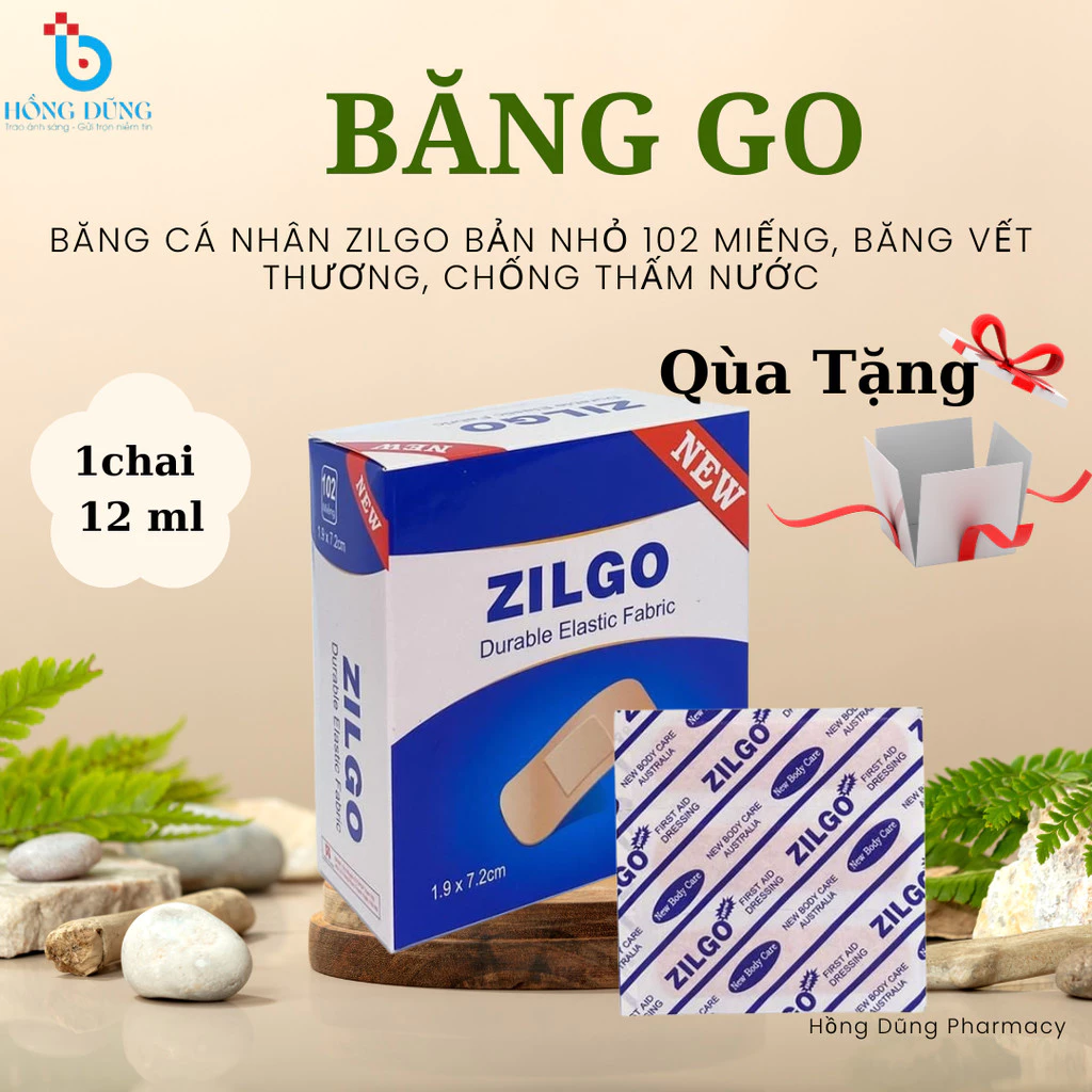 Băng cá nhân Zilgo bản nhỏ 102 miếng