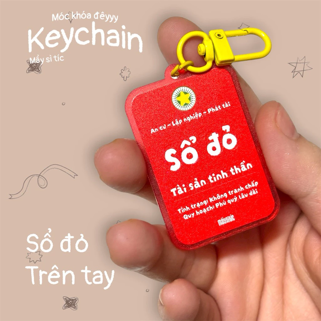 Móc khóa của người giàu - Keychain may mắn phát tài treo balo chìa khoá nlp