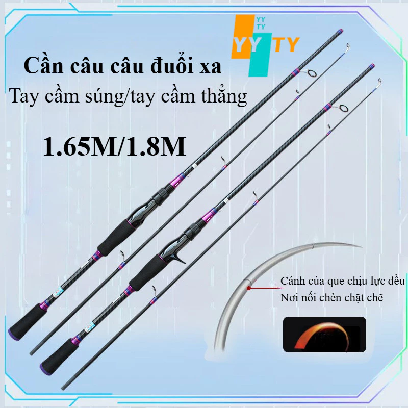 YYTY Cần câu lure bằng carbon dài,Thiết kế chuyên nghiệp,Chiều dài đa dạng,Dụng cụ câu cá
