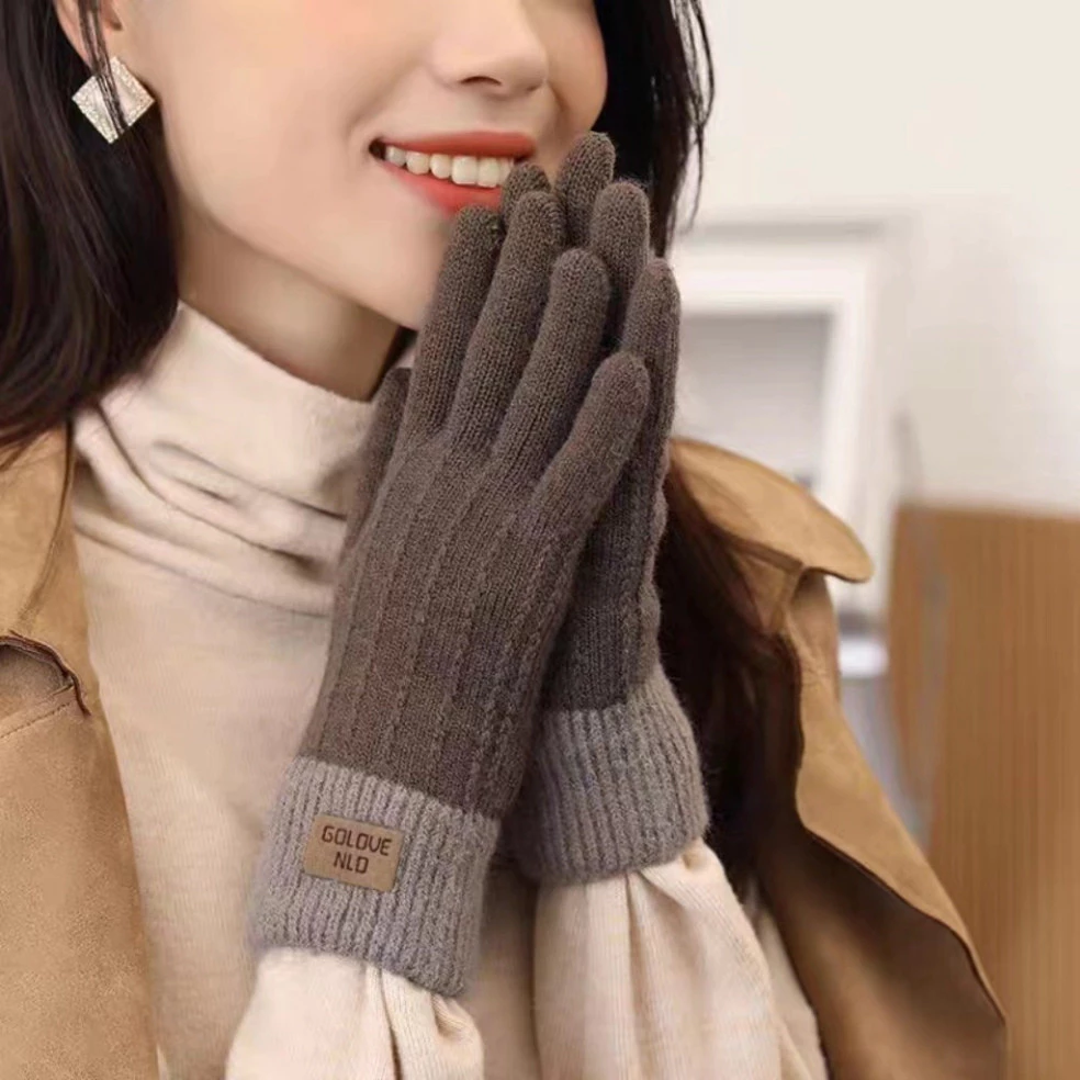 Găng tay len nam nữ GOLOVE🍀FREESHIP🍀Găng Tay Giữ Ấm Mùa Đông Bằng Lông Giả màu nhẹ nhàng thiết kế đơn giản.