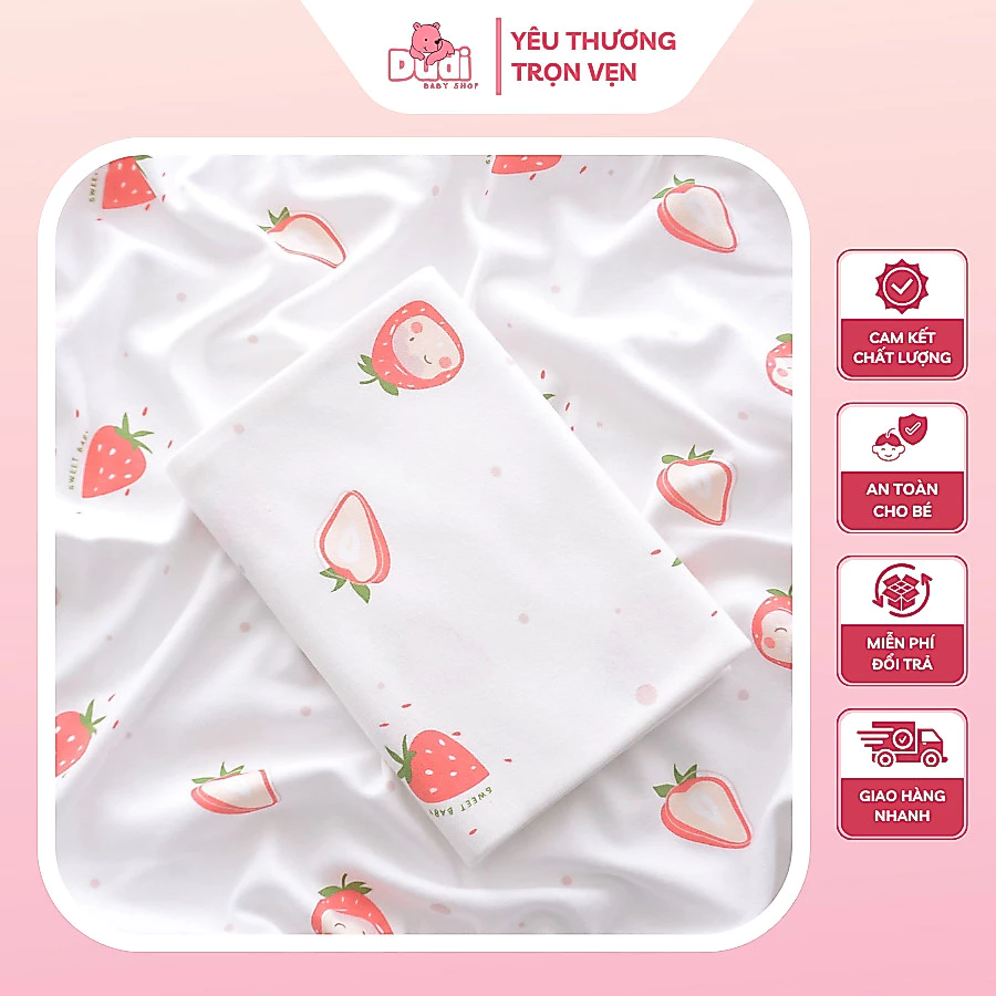 Khăn Quấn Bé sơ sinh loại Mỏng 85cm x 85cm, vải cotton mềm mại, dùng làm khăn tắm cho bé, chăn đắp điều hòa mùa hè