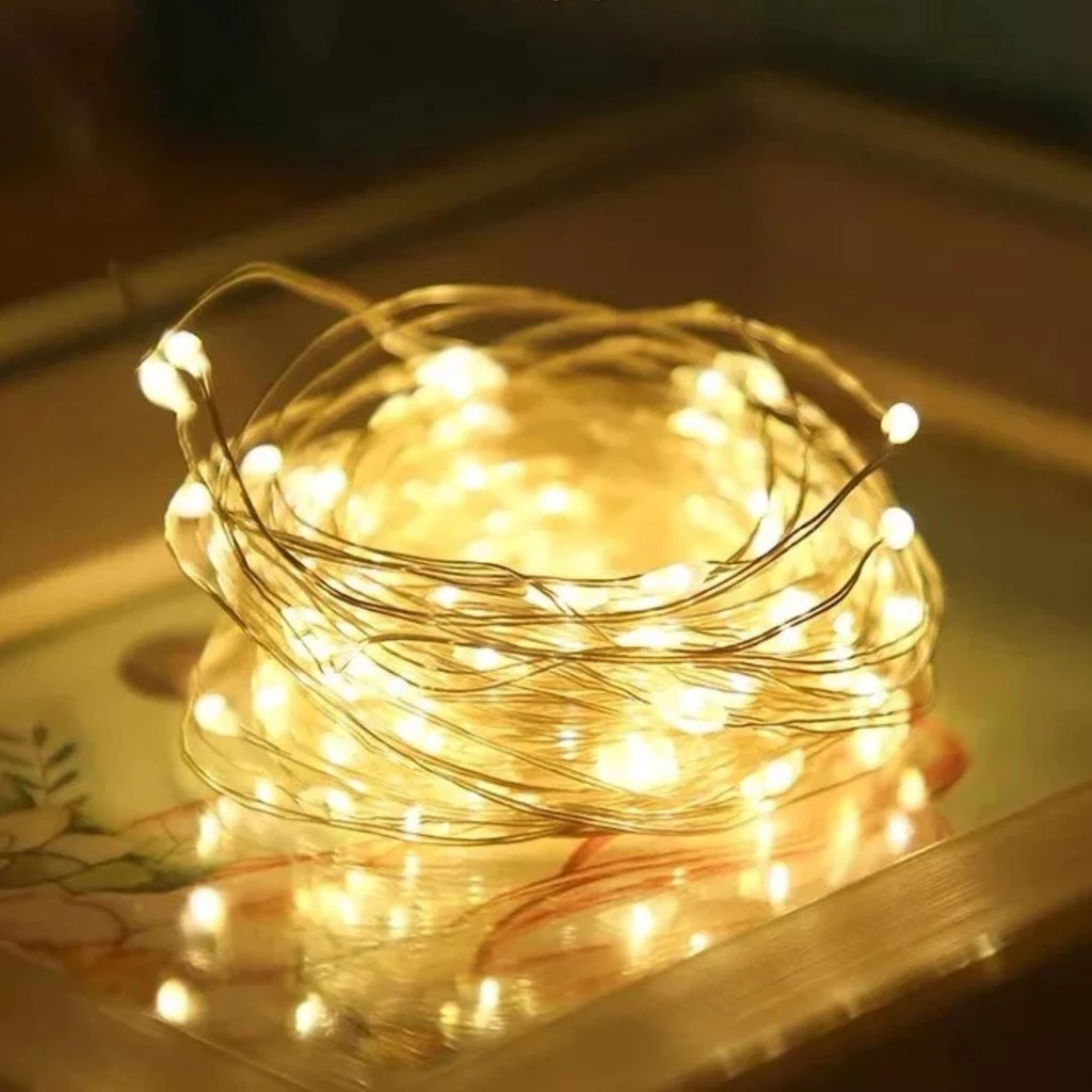 Dây Đèn LED Fairy Đom Đóm nhấp nháy 3 chế độ kèm sẵn pin dùng trang trí tiệc, trang trí sinh nhật