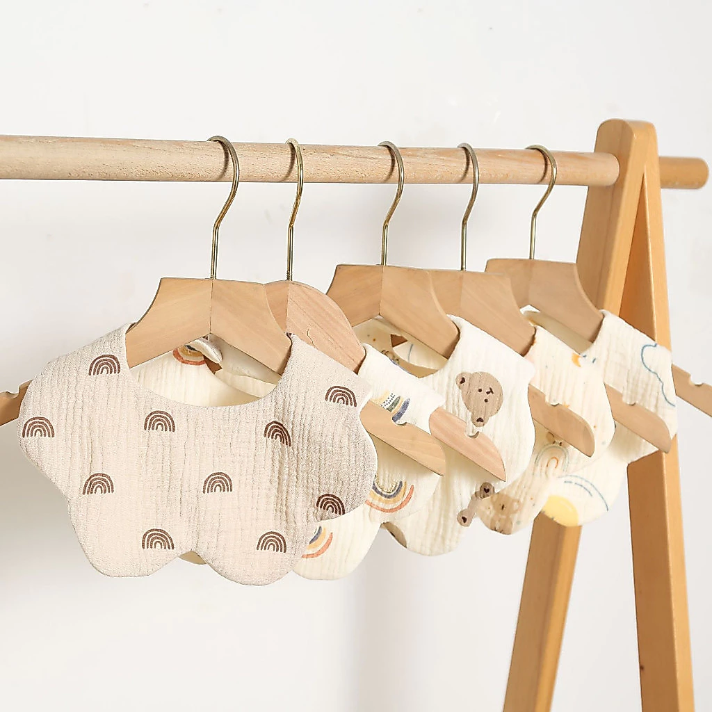 Yếm tròn xô Muslin xoay 360 độ cao cấp,dày dặn an toàn cho bé