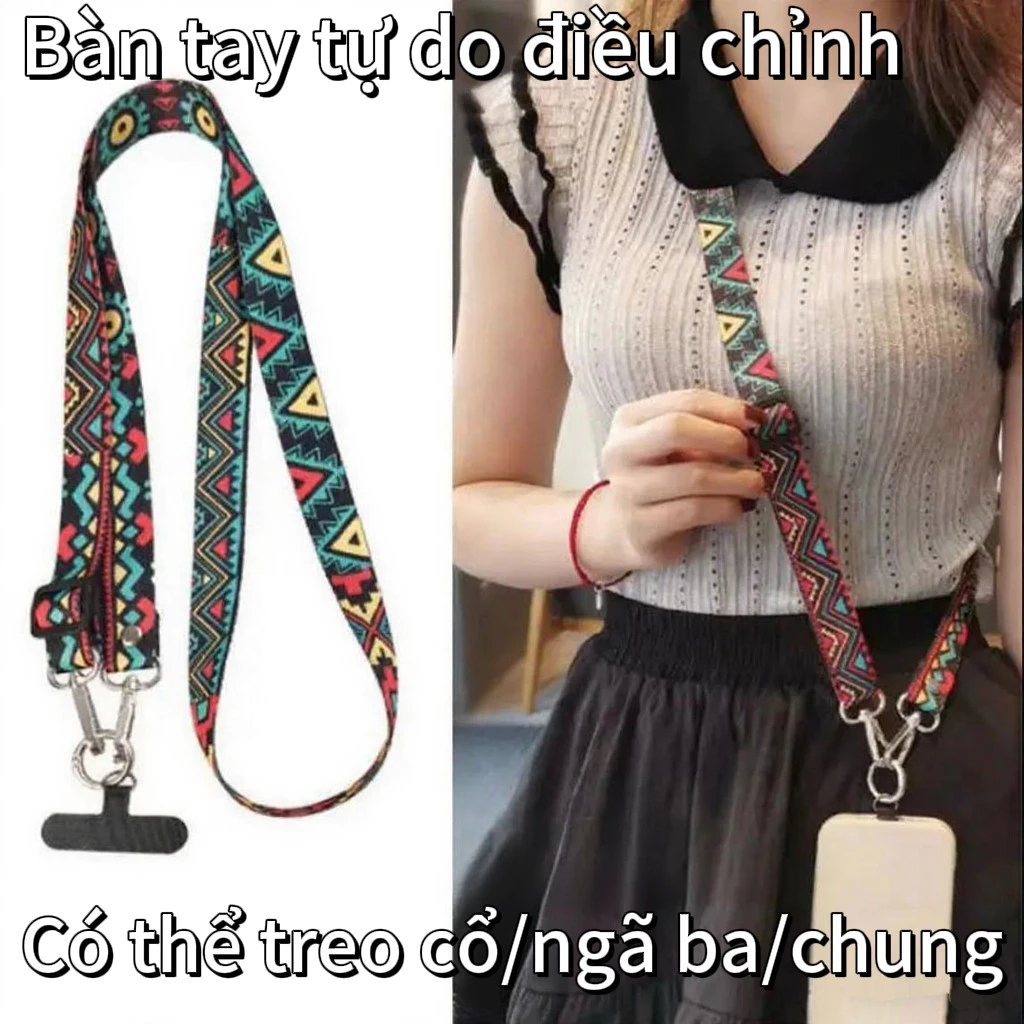 Dây điện thoại di động có thể điều chỉnh chiều dài dây đai vai, ngăn ngừa mất tích, mẫu cổ điển